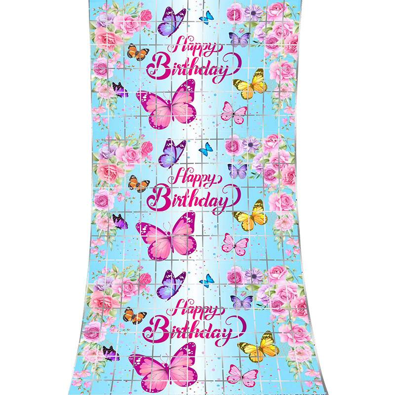 Cortina de cuentas de mariposa - 1 x 2 m, papel de aluminio, decoración para fiestas, bodas, cumpleaños y celebraciones_voghion.com