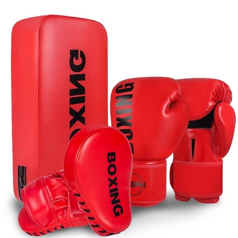 Set da allenamento per la boxe: guantoni da boxe + protezioni per le mani + protezioni per calci (per famiglie e professionisti)_voghion.com