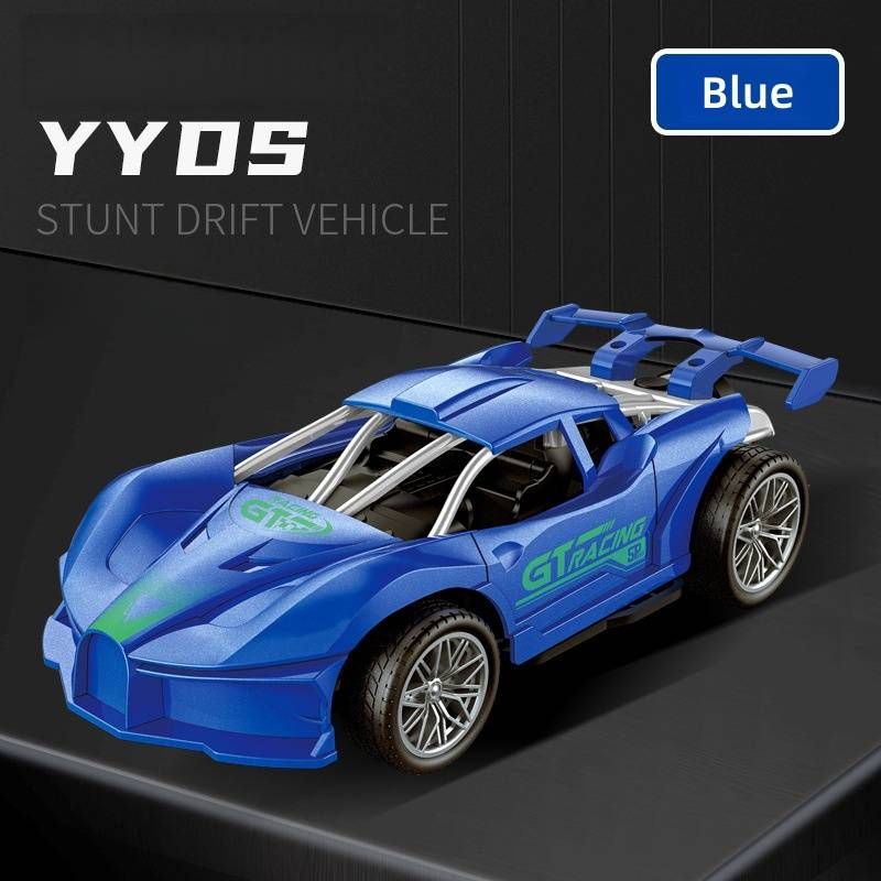 High-Speed Remote Control Car With LED Lights & Spray - Rechargeable RC Drift Racing Toy For Kids - Supercar Design (Black/Orange/Red/Blue)_voghion.com