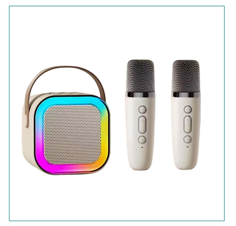 Draagbare Bluetooth karaokemicrofoon K12 met stemeffecten - Draadloze zangluidspreker voor thuis en KTV-plezier (CE/FCC-gecertificeerd)_voghion.com