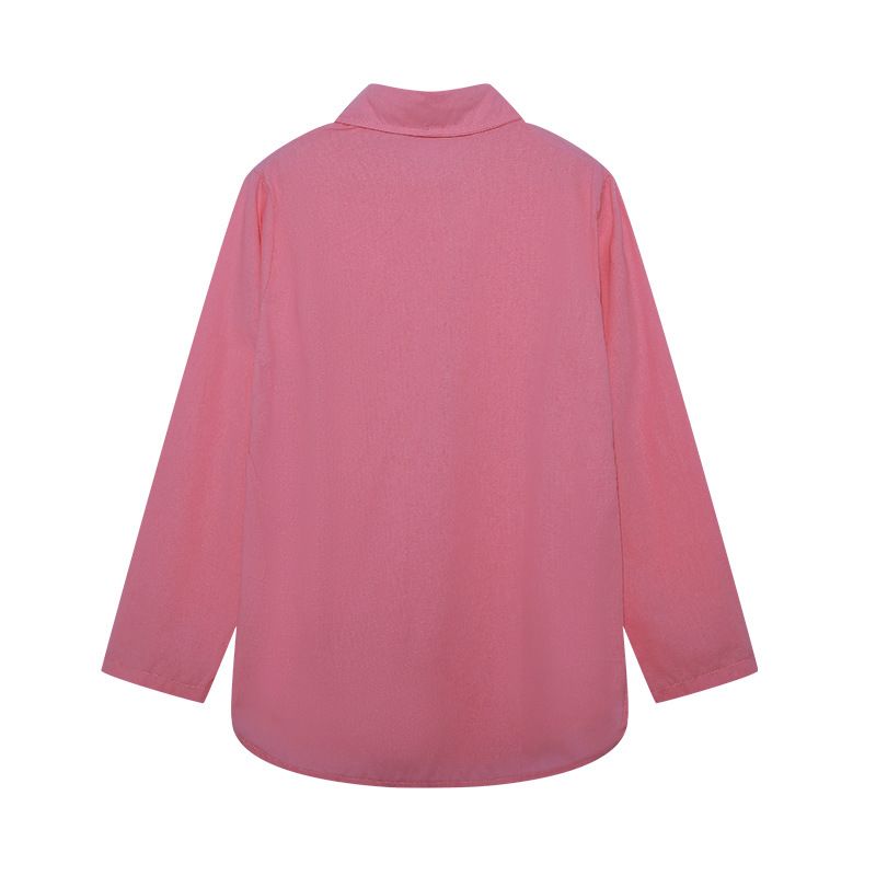 Damenbekleidung Zweiteiliges Set für Damen mit langärmeligem Revers und lässigem Frühlings- und Herbstanzug in einfarbiger Hose mit weitem Bein_voghion.com