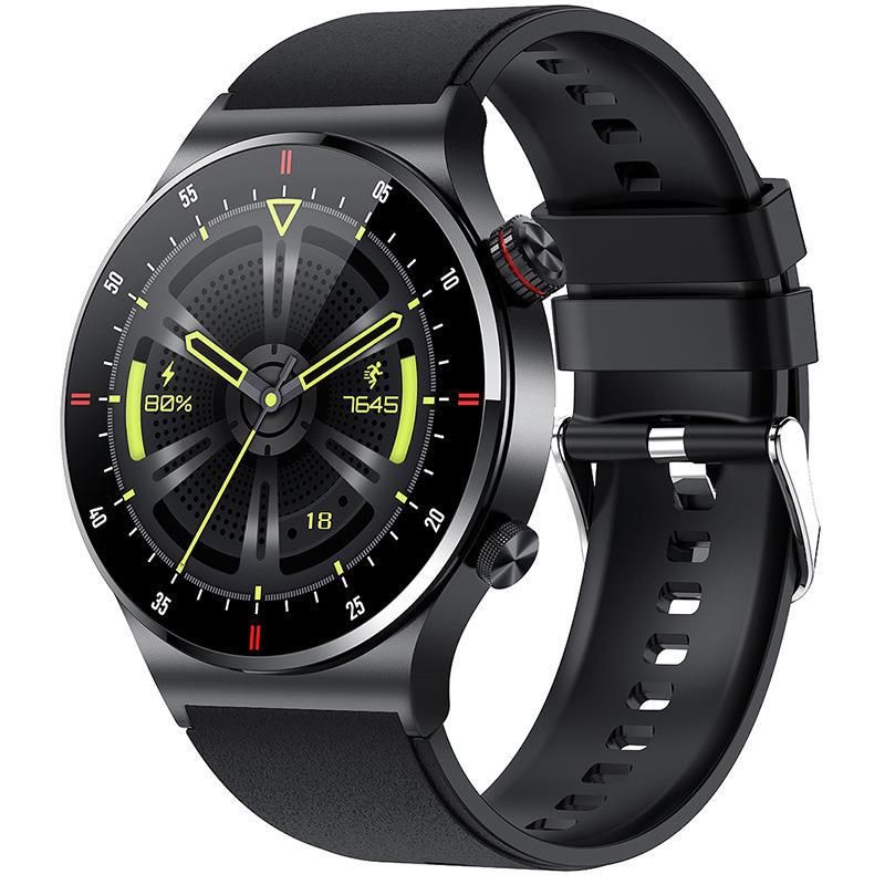 Neue QW33 Smartwatch mit Herzfrequenzmessung, Blutdruckmessung, Blutsauerstoffmessung, Musiksteuerung, Fotofunktion, Schrittzähler, Bluetooth-Anruffunktion_voghion.com