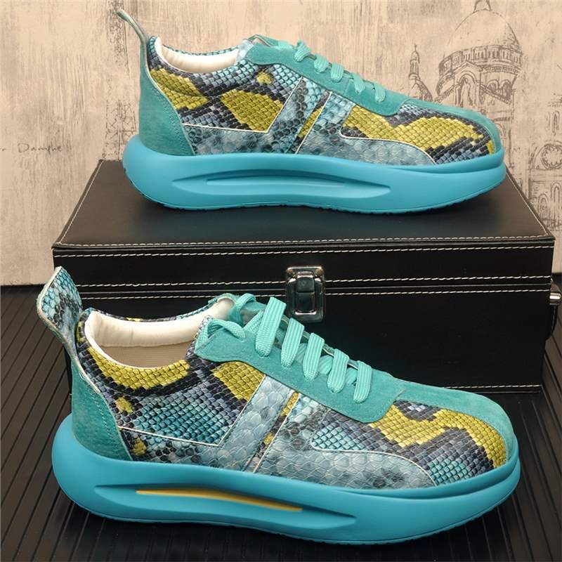 Geschikt voor alle seizoenen Trendy dikke zool Veelzijdige kleurblokken Echt leer Heren niche-ontwerp Sportief Casual Papa Comfortabele Agan-schoenen_voghion.com