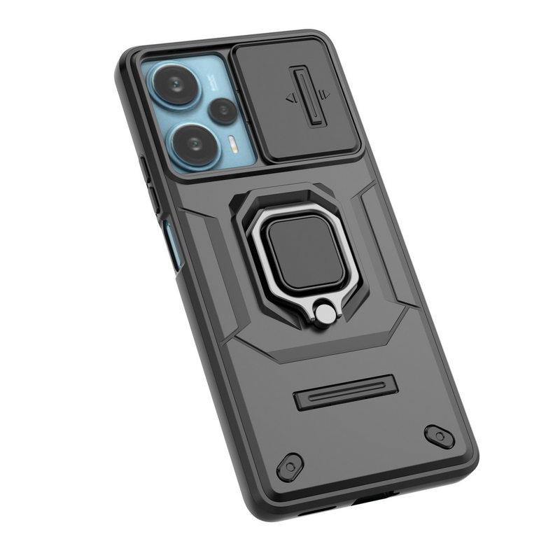 Schiebe-Kameraobjektiv-Schutzhülle für POCO F5 POCO X5, Metallringschnalle, Autohalter-Abdeckung_voghion.com