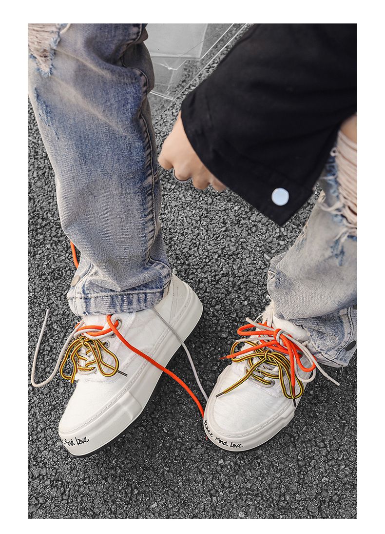 Scarpe da uomo, nuovo stile, coppia, nicchia, scarpe basse da uomo, tendenza nazionale, scarpe sportive casual con bordo grezzo, scarpe da skateboard_voghion.com