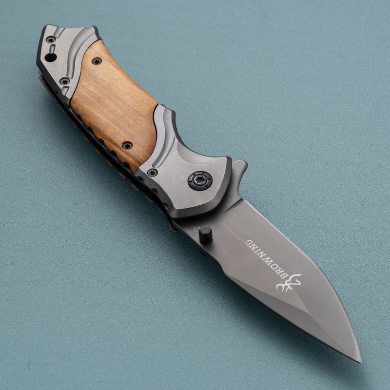 Couteau pliant suisse multifonction X49 avec manche en bois, haute dureté, pour le camping, la survie en plein air et la maison_voghion.com
