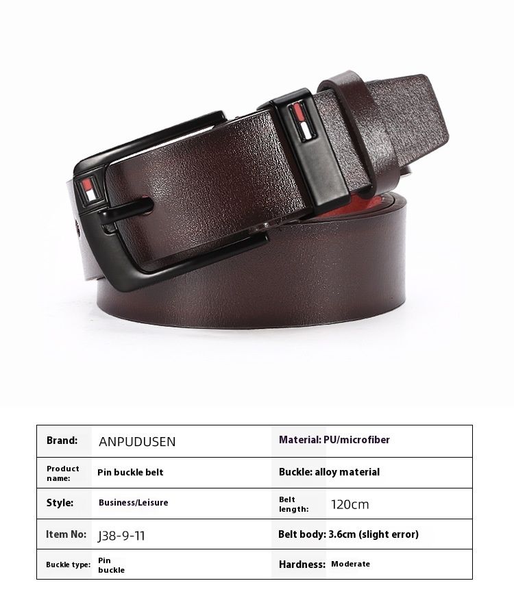 Nuova cintura con fibbia ad ago con goccia di olio in lega da uomo europea e americana per uomini di mezza età e giovani, versatile cintura per pantaloni in pelle di mucca da uomo_voghion.com