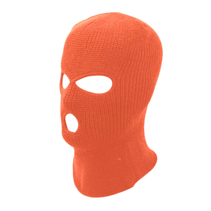 Varm huvudbonad Trehåls ullmössa Fiske Herr Vinter Baotou Ansiktsridhjälmfoder Akryl Stickad Mössa Mask_voghion.com