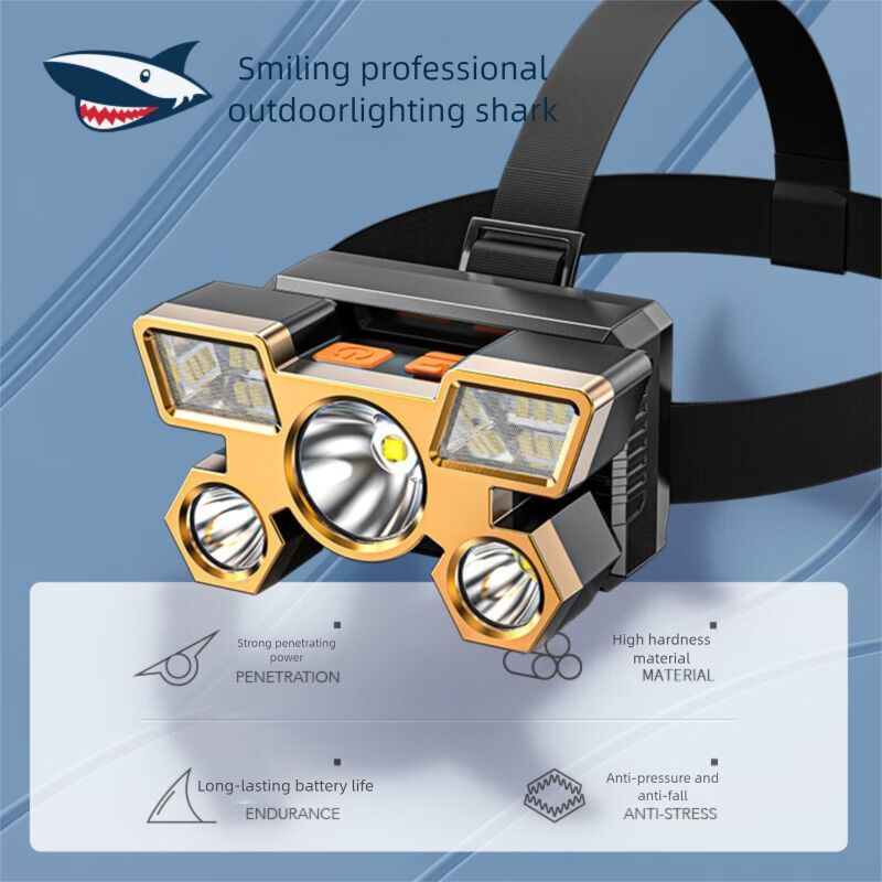 Night Strong Light Headlamp High Brightness Long Range Rechargeable Outdoor Ultra-long Life Fishing Mining Lamp Q1_voghion.com