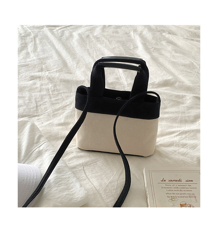 Colorblock Canvas Crossbody Bag For Women, Korean Summer New Niche Design, versatile handheld small bag, fashionable shoulder bag_voghion.com