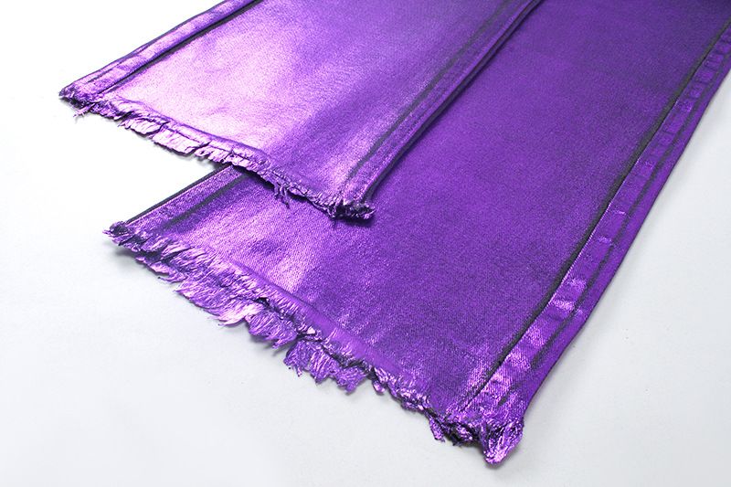 Pantalon long décontracté légèrement extensible, style laser violet foncé, unisexe, nouvelle collection été 2024_voghion.com