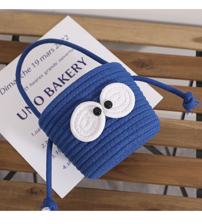 Borsa creativa in paglia intrecciata con palline di carbone nero, nuova borsa da spiaggia per le vacanze con borsa intrecciata a secchiello vuoto carino_voghion.com