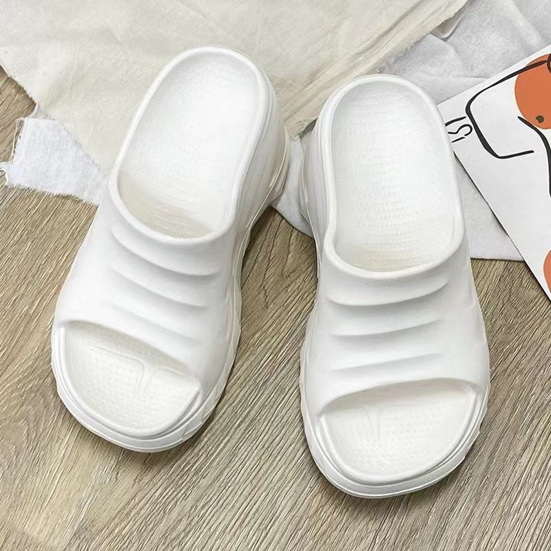 High Version 2024 New Thick-Soled Height-Increasing Cotton Candy Slide Sandals Axi Brother Same Style Casual Beach_voghion.com