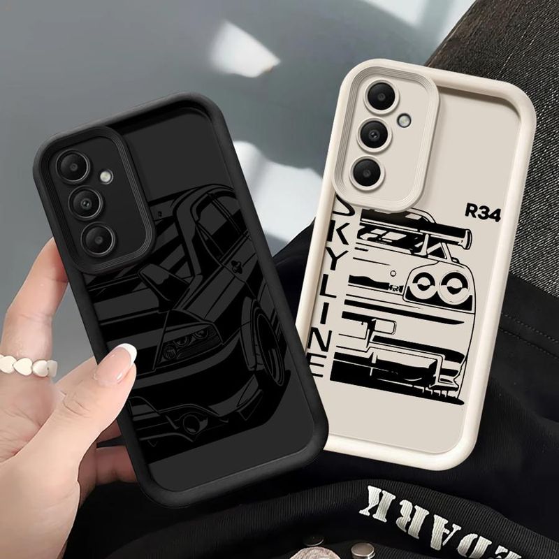 Custodia per telefono color argento per auto JDM Cool per Samsung Galaxy A54 A24 A53 A16 A52s A22 A52 A73 A51 A13 A35 A34 A55 antiurto_voghion.com