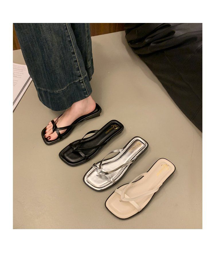 Flache Flip-Flops für Damen – Modische Sommer-Sandalen mit schlankmachendem Design, vielseitige, lässige Zehentrenner für den Außenbereich_voghion.com