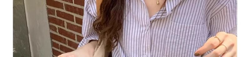 Chemise rayée rose française ample avec protection solaire pour fille, collection été 2025, haut à manches longues style décontracté, veste fine_voghion.com