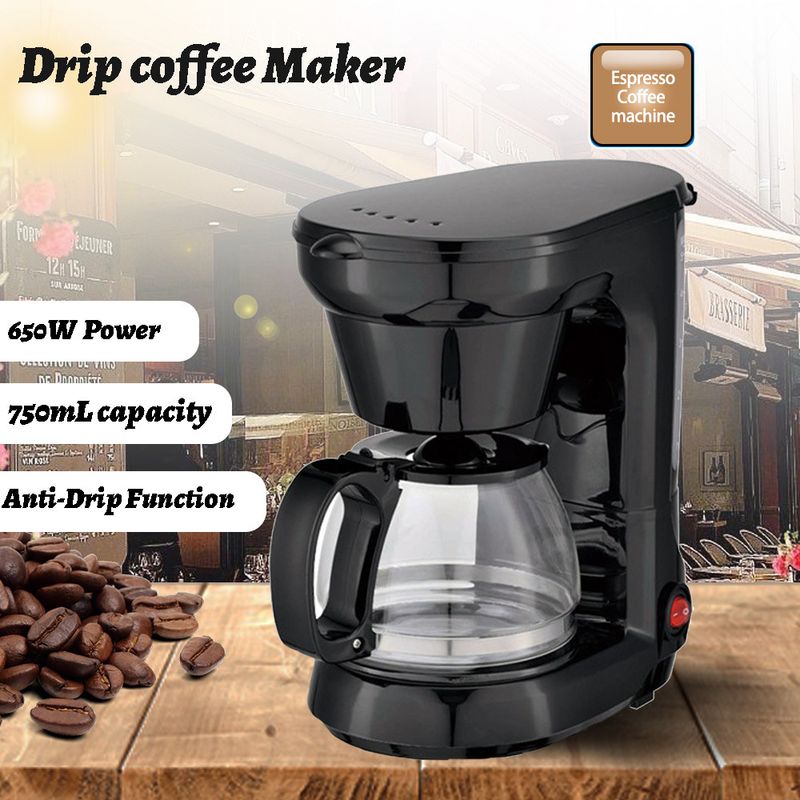 Cafetera de té con leche americana de goteo automática estándar de 110 V, nueva y popular_voghion.com
