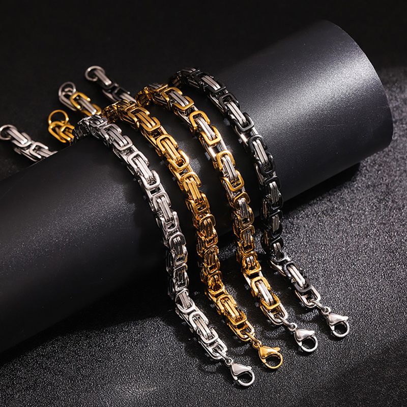 6mm New Bold Hip-Hop Bracelet Titanium Steel Electroplated Color-Retaining Emperor Chain Jewelry High-End Feel_voghion.com