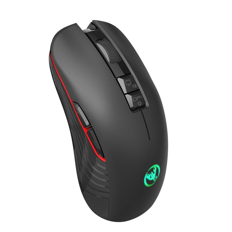 Neu T30 Wiederaufladbare Drahtlose 3600dpi Einstellbare Bunte Glow Spiel 7D Maus mit Licht_voghion.com
