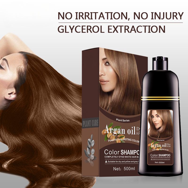 Mokeru Natuurlijke Bruine Kleur Permanente Haarkleur Shampoo Langdurige Haarverf Shampoo Voor Vrouwen Professionele Haarverf_voghion.com