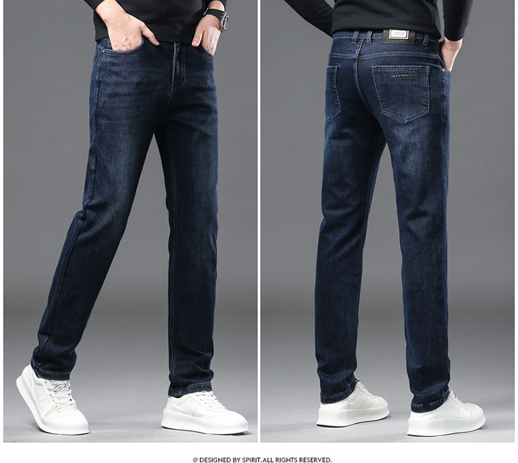 Herbst und Winter dicke warme Jeans im europäischen Stil mit hochwertiger Business-Elastizität geradem Bein vielseitige Herren_voghion.com