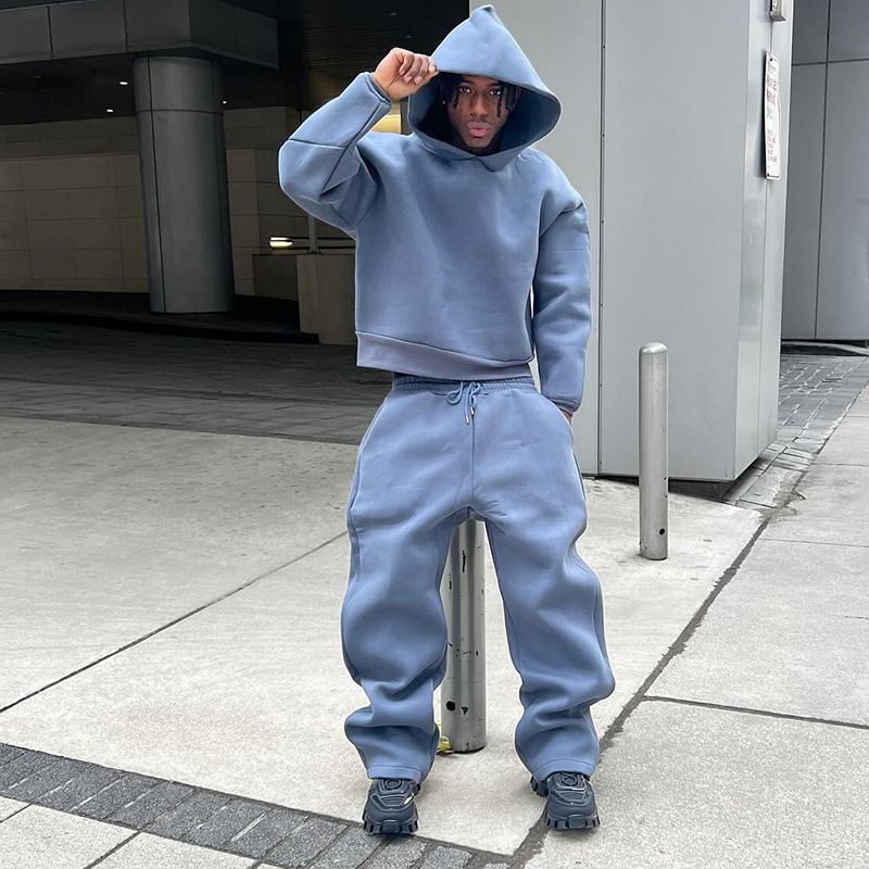 Unisex Oversized Hoodie & Jogger Set - Streetwear Casual Pullover Sweatshirt With Pockets, Comfortable Lounge Wear For Men & Women_voghion.com