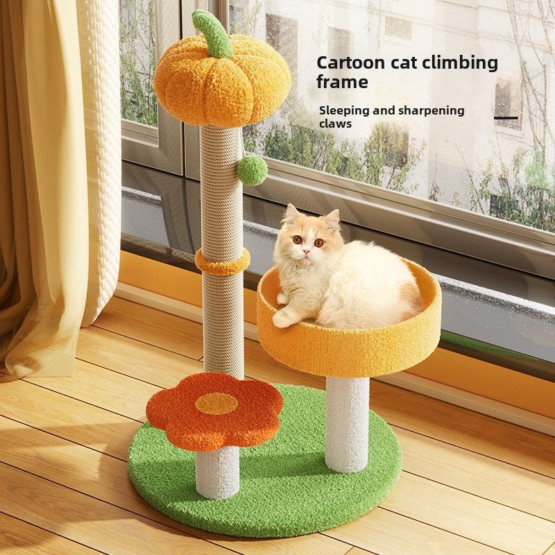 Marco de escalada interactivo para gatos con diseño divertido_voghion.com