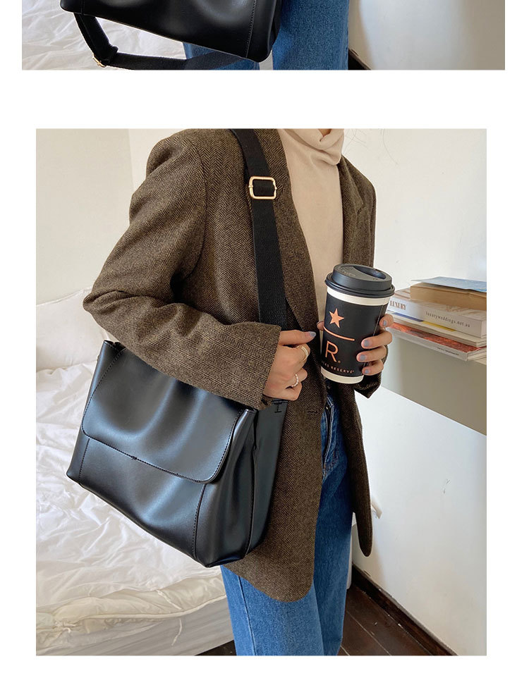 Borsa di grande capacità, Autunno e inverno, Nuovo stile alla moda ed elegante, Valigetta semplice e retrò, Design di nicchia femminile, Borsa a tracolla con una spalla_voghion.com