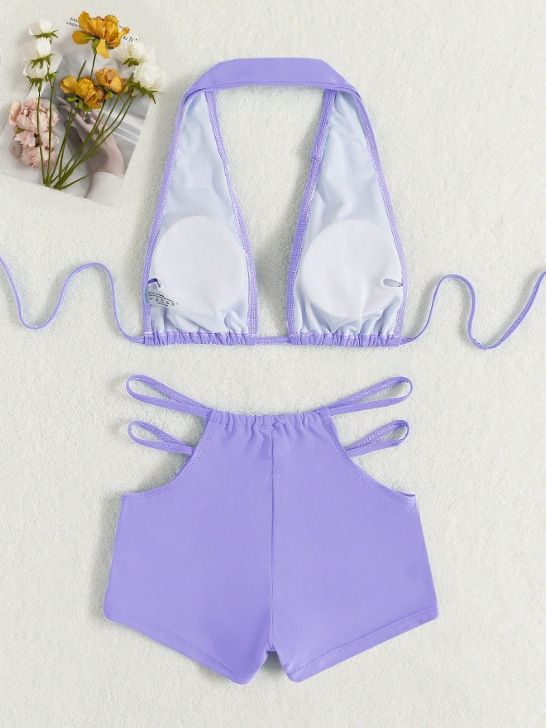 GraceChic Costume da bagno due pezzi transfrontaliero europeo e americano Bikini sexy tinta unita di alta qualità Stile Pure Desire aderente_voghion.com