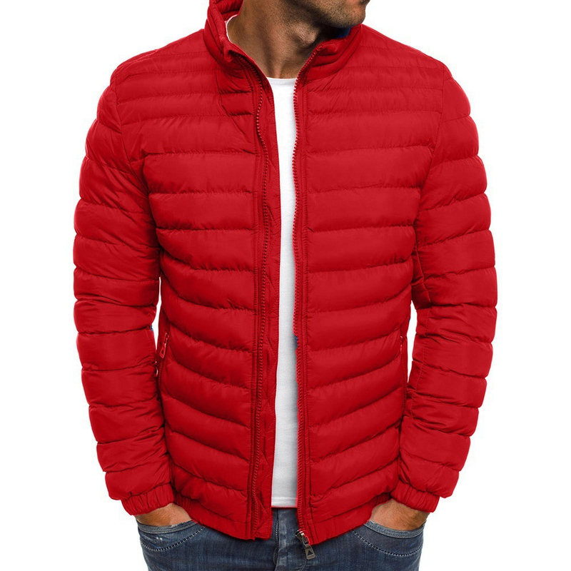 2022 Autumn/Winter New Solid Color Simple and Elegant Men's Cotton Coat Straight_voghion.com