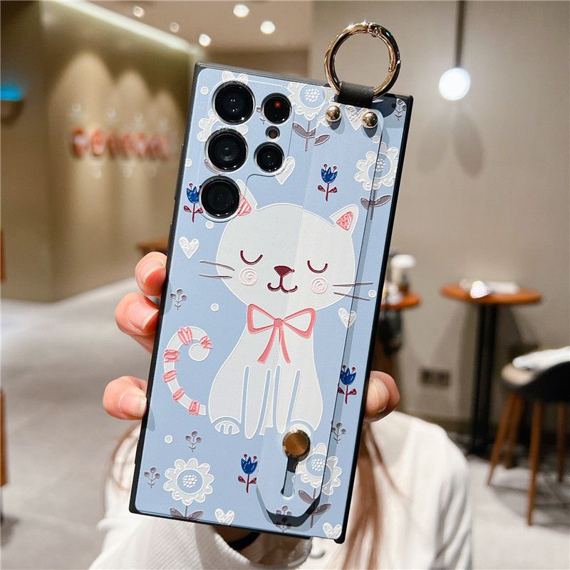 Capa de celular com estampa de gato fofo para Samsung Note 20 Ultra 10 Lite S23 Plus S22 S20 A24 34 54 A23 33 53 73 Capa engraçada_voghion.com
