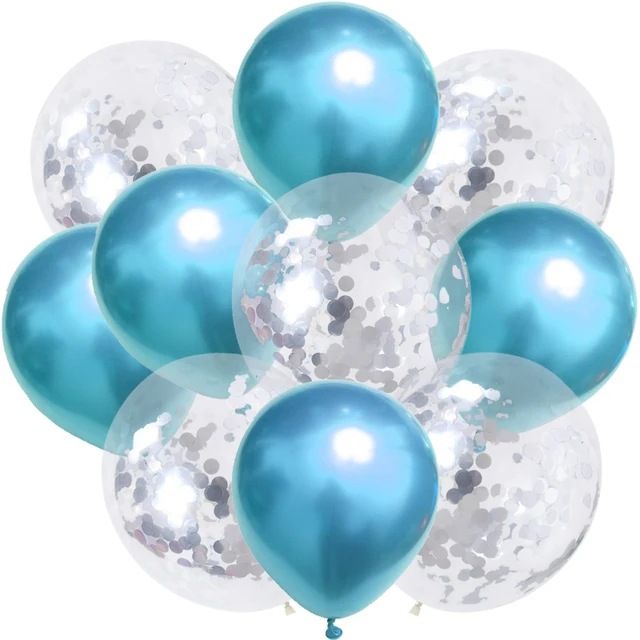10 buc baloane îngroșate cu paiete metalice din latex de 12 inch, confetti, decorațiuni pentru petreceri de ziua de naștere_voghion.com