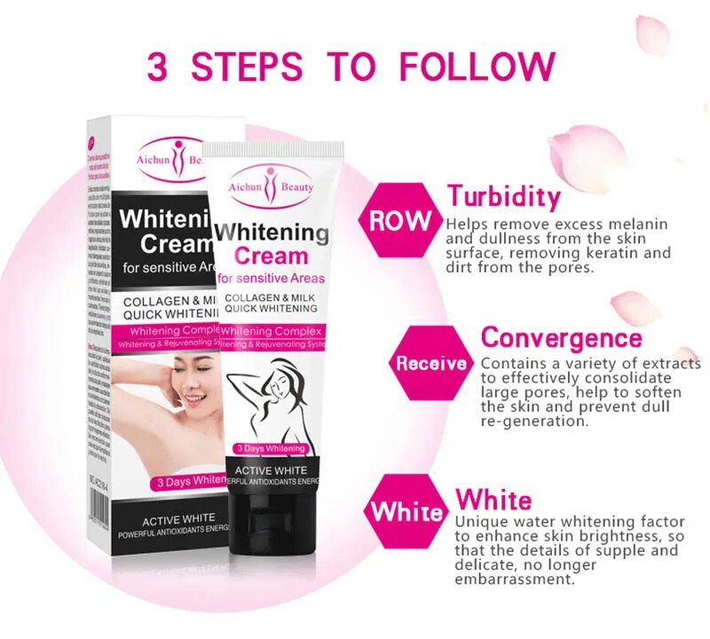 3Days Armpit Whitening Cream Skin Lightening Bleaching Cream For Underarm Dark Skin Legs Knees Whitening Intimate Body Lotion_voghion.com