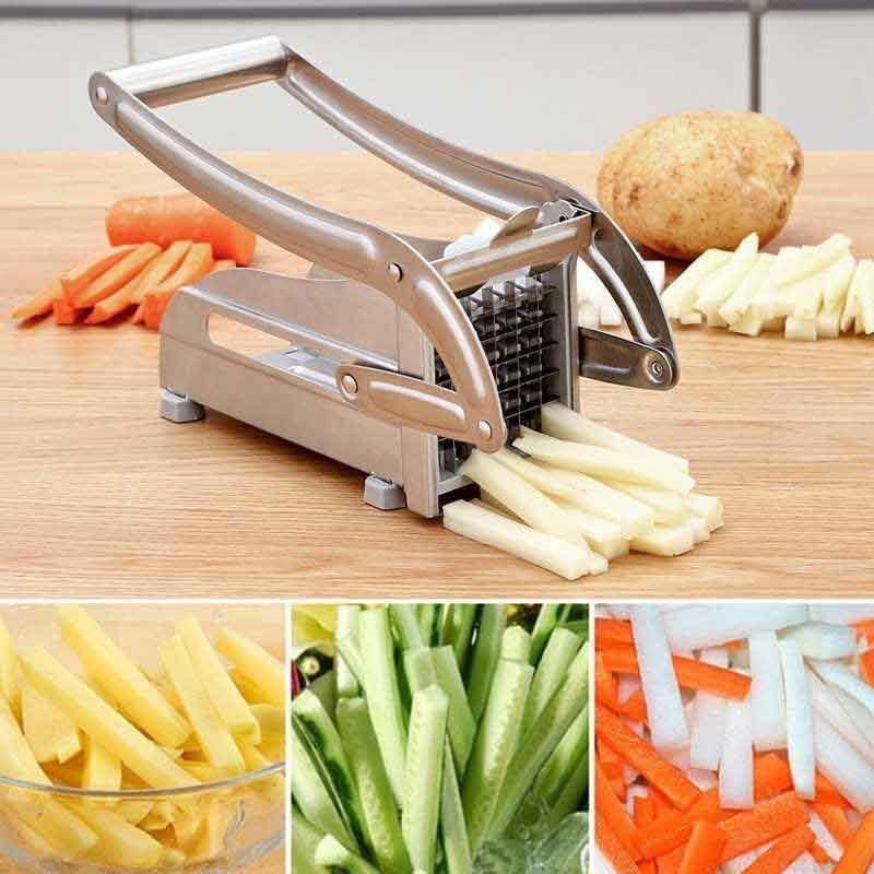 Tagliapatate per uso domestico, in acciaio inox, pressato a mano, per patatine fritte, utensile per tagliare le strisce di patate e cetrioli_voghion.com