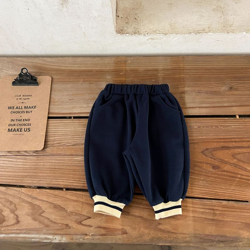 Autumn New Style Boys And Girls Baby Cotton Lapel Top Loose Trousers Suit Infant And Toddler Casual Suit_voghion.com
