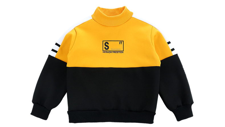 Kinderherfst- en winterjongensset Cuhk Kinderen Jongenswinterfleece verdikte capuchon Driedelige set Mode_voghion.com