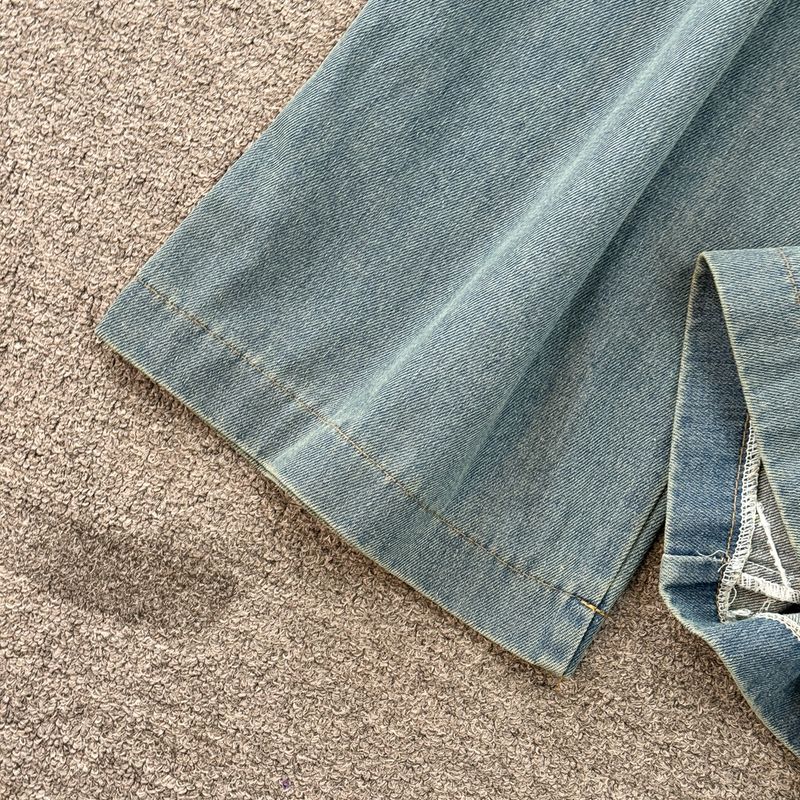 Dametøj Moderigtigt jakkesæt til kvinder med stropløs denim-camisole, højtaljet, mellemlang, hoftedækkende nederdel, sommer_voghion.com