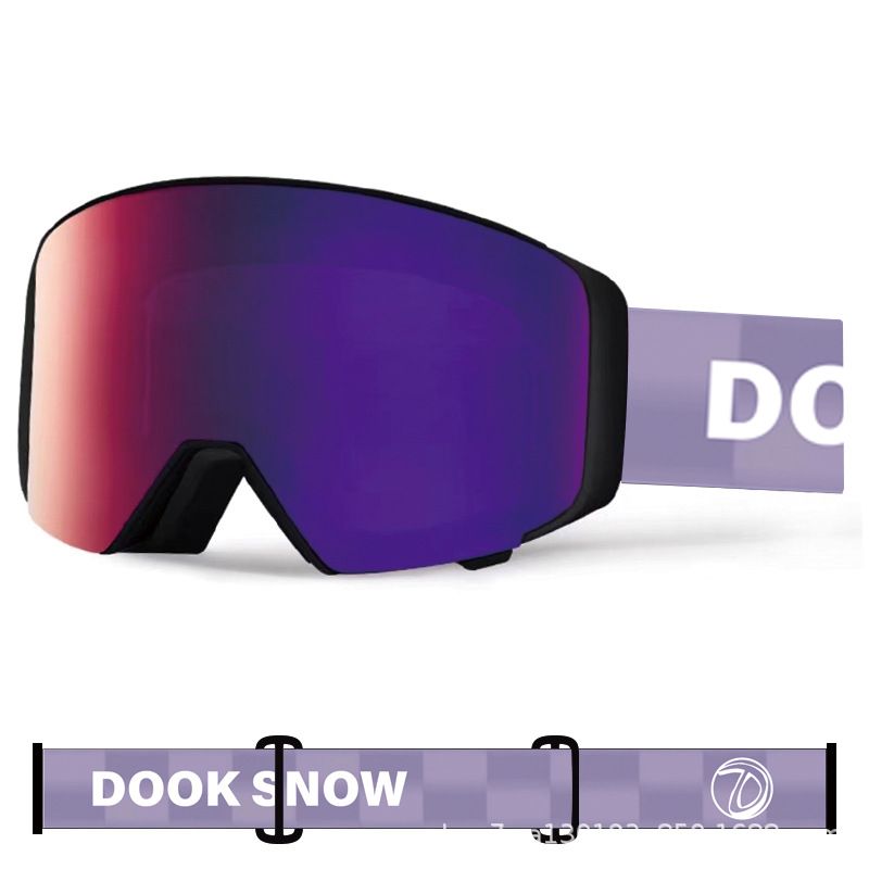 Magnetic Flip Cover For Men And Women, Double Layer Anti-Fog, Breathable, HD, Snap-On Prescription Ski Goggles_voghion.com