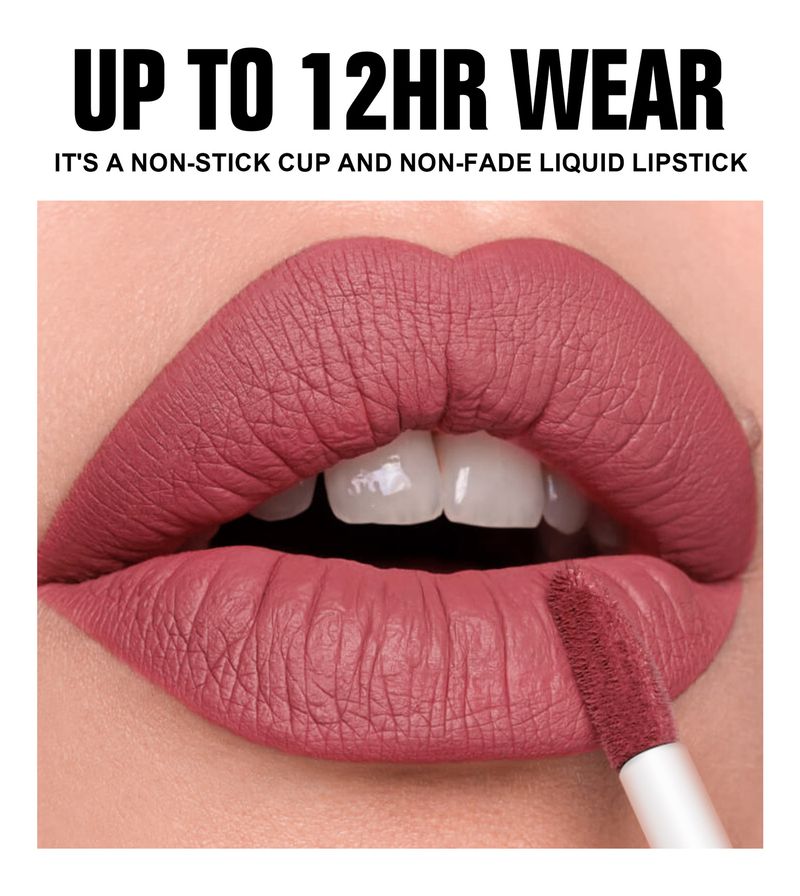 HANDAIYAN 6-Farben-Set mit mattem Lipgloss, langanhaltend und wasserfest, Antihaft-Becher, hochpigmentierter flüssiger Lippenstift für alle Gelegenheiten_voghion.com