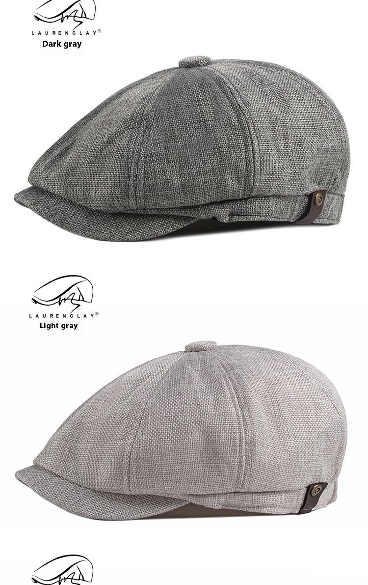 Fashionable Octagonal Hat For Men And Women In Spring And Summer Thin Breathable Duckbill Cap Retro British Casual Beret_voghion.com