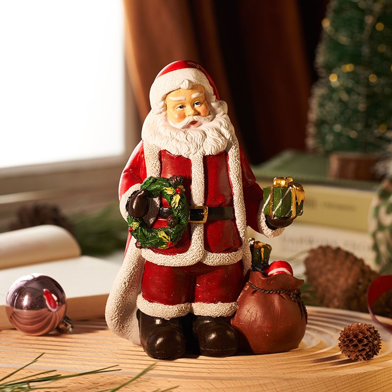 European Style Santa Claus Resin Craft, Creative Home Desktop Decoration Ornament For Christmas Display_voghion.com
