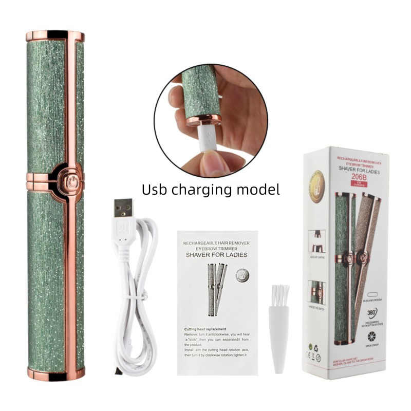 Rifinitore elettrico per rossetto da donna, rasoio automatico per sopracciglia e dispositivo per la rimozione dei peli delle labbra_voghion.com