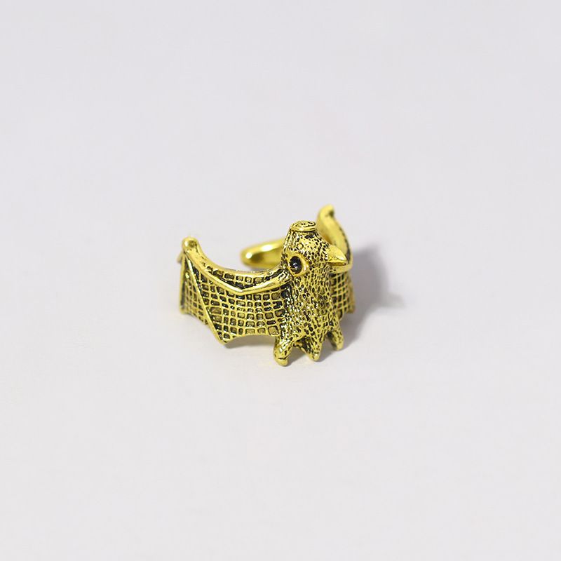 2025 Mode Stijl Dames en Heren Retro Open Verstelbare Ring Vleermuis Dier Vorm, Gevleugelde Halloween Ring, 1 stuk_voghion.com