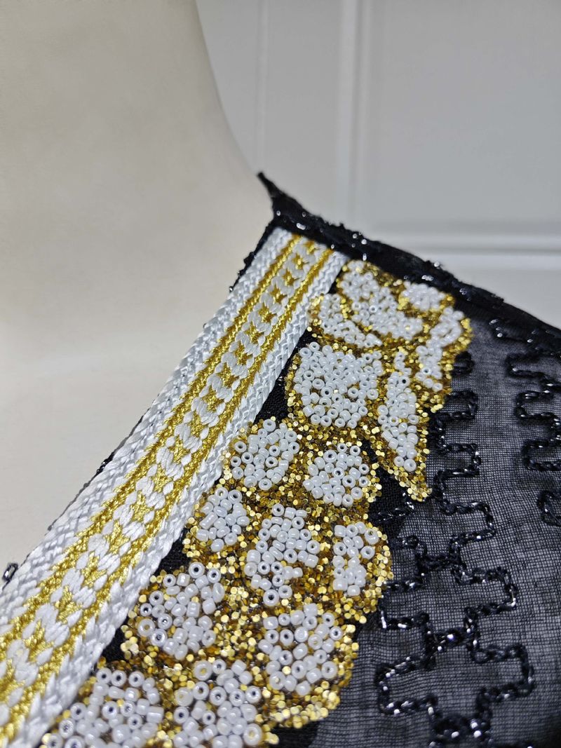 Completo da donna in due pezzi con ricamo a rombi caldi, alla moda, jalabiya saudita con cordino in vita_voghion.com