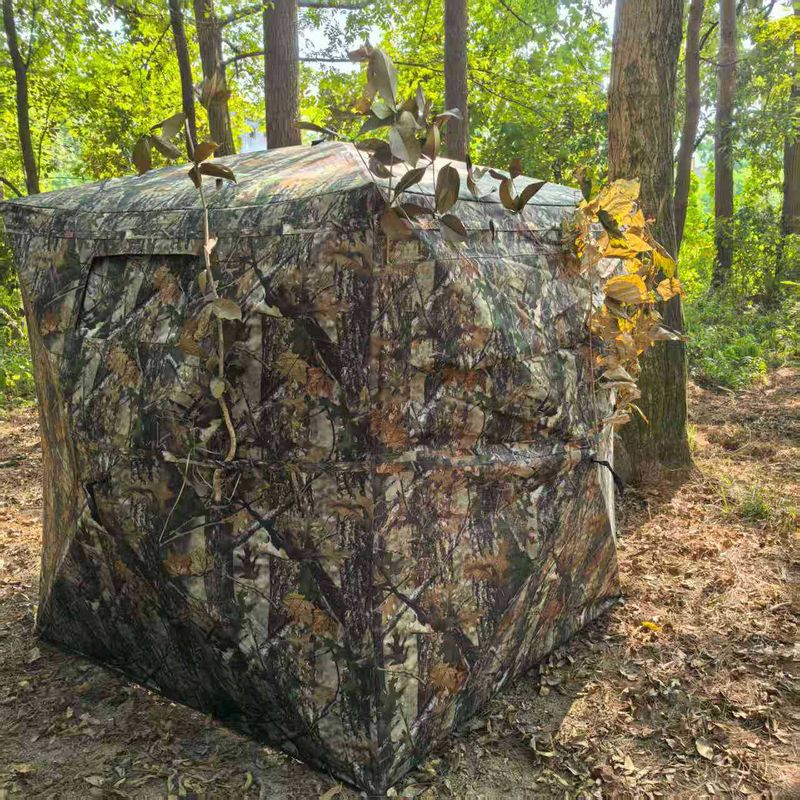 Tenda da caccia mimetica a 360° con apertura rapida, antipioggia, prospettiva unidirezionale, per birdwatching all'aperto_voghion.com