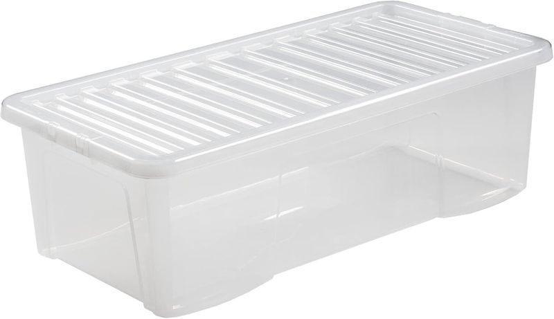 Clear Plastic Storage Boxes Box With Lids Home Office Stackable Multipurpose New_voghion.com