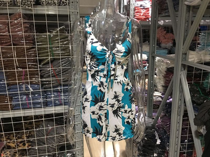 Suitable For All Seasons 2024 New Sexy Strap Chest Bow Tie Print Loose Jumpsuit Shorts_voghion.com