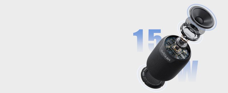 Bluetooth IPX7 ūdensizturīgs, jaudīgs mazs skaļrunis ar TWS mikrofonu, TF karti, AUX pārnēsājamu bezvadu kolonnu_voghion.com