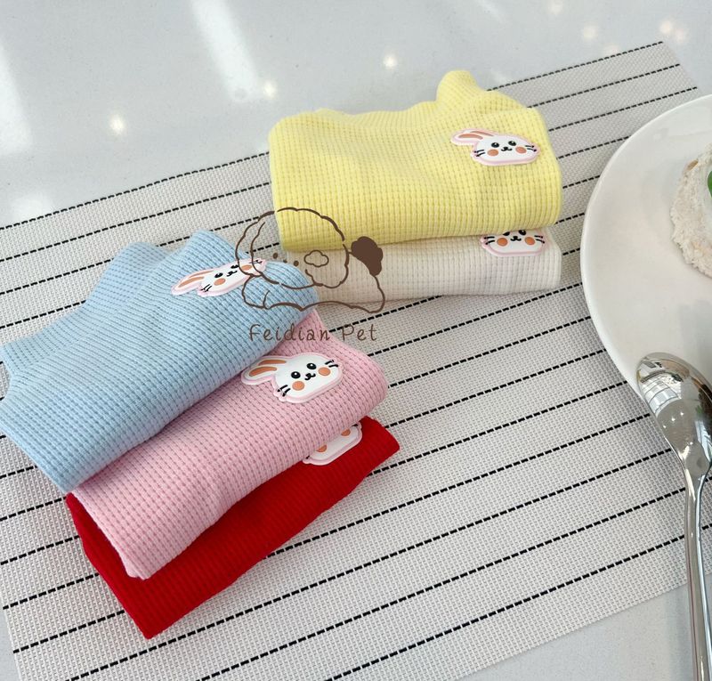 Boiling Point Pet 22 Autunno Inverno Coniglio Waffle Base Maglietta Tazza da Tè Cucciolo Piccolo Cane Gatto Girocollo Manica Lunga Abbigliamento_voghion.com