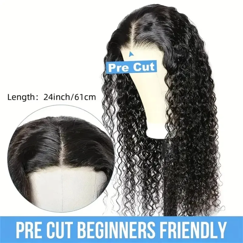 Parrucca frontale in pizzo 4X4 6X6 senza colla, capelli umani ricci e ondulati, densità 150%-180%, capelli brasiliani, lunghezza 18-36 pollici_voghion.com